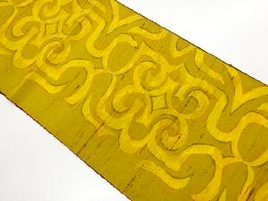 手織り紬抽象模様織出し名古屋帯